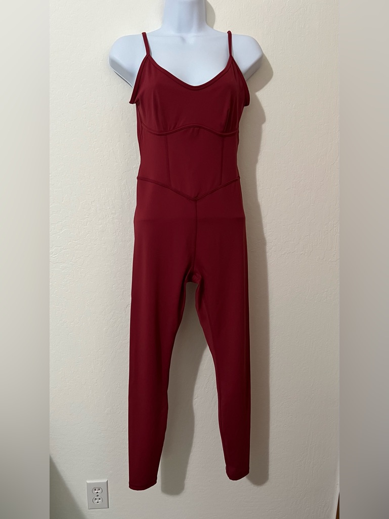 Joylab Burgundy Spaghetti-Strap Jumpsuit